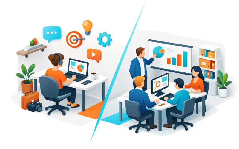 Freelance marketeer of bureau? Dit is het verschil